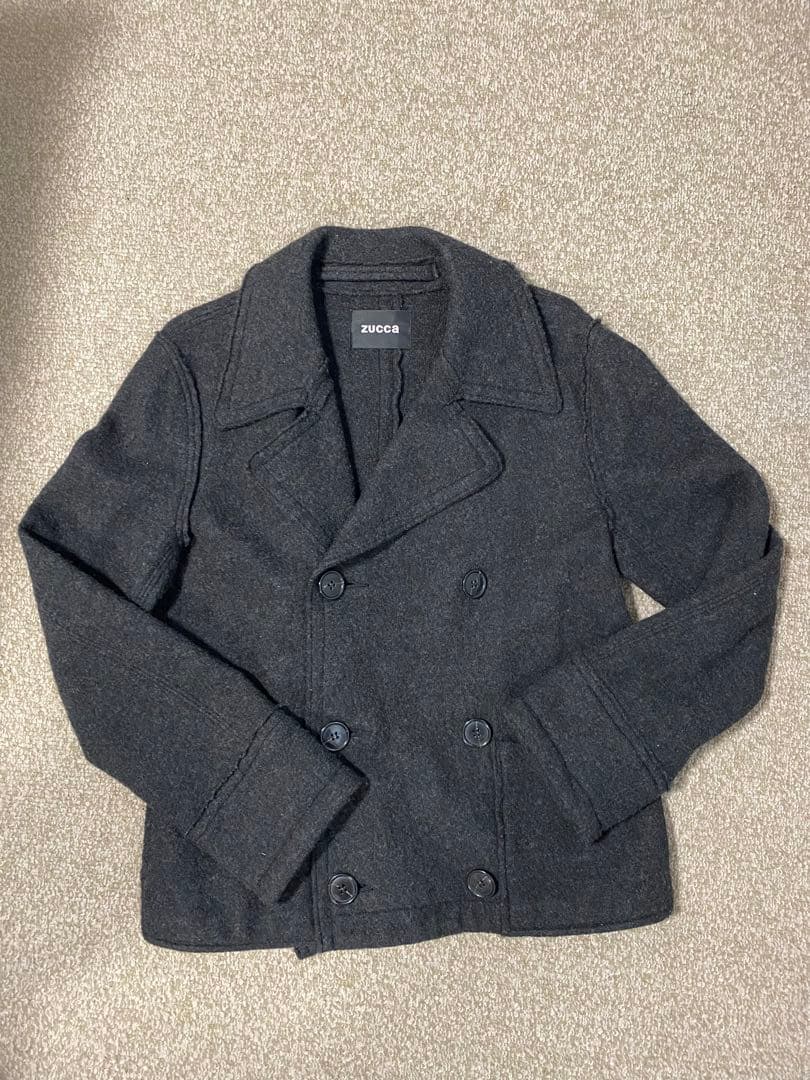あんこ⭐︎ZUCCA ダークグレー ウールピーコート
