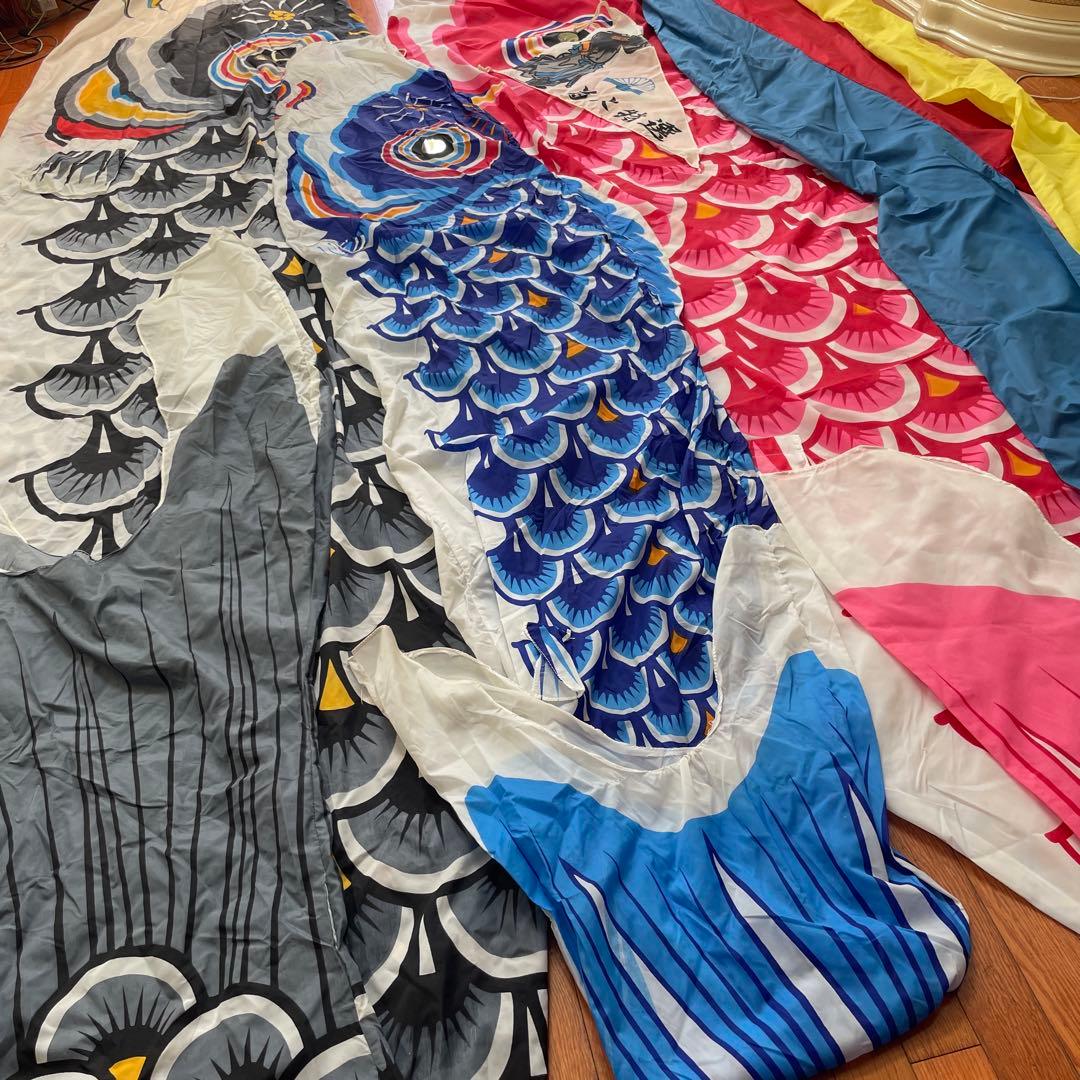 太郎鯉 東レナイロン　鯉のぼりセット　黒5m赤4m青4m吹流5m