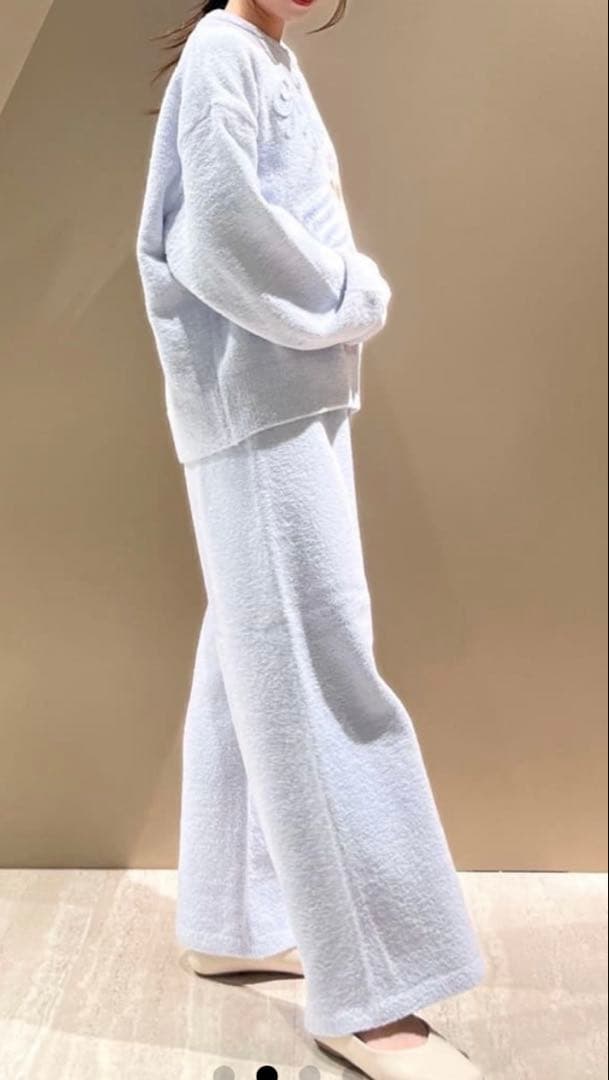 新品タグ付 ジェラートピケ シーズープルオーバー&ロングパンツ ブルー