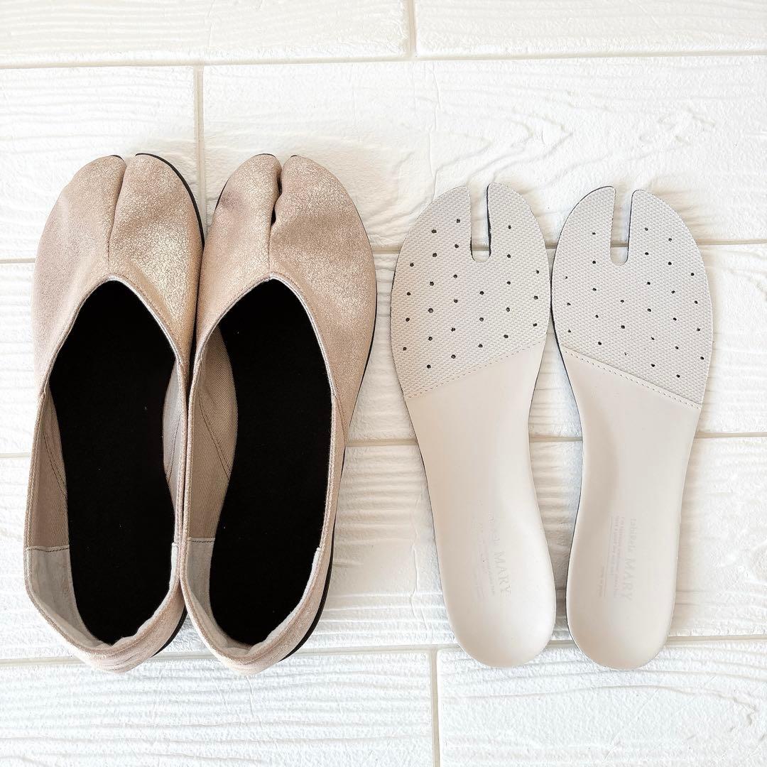 試着のみ✨タビリラ マリー マルゴ 足袋 フラットシューズ パンプス 23.5