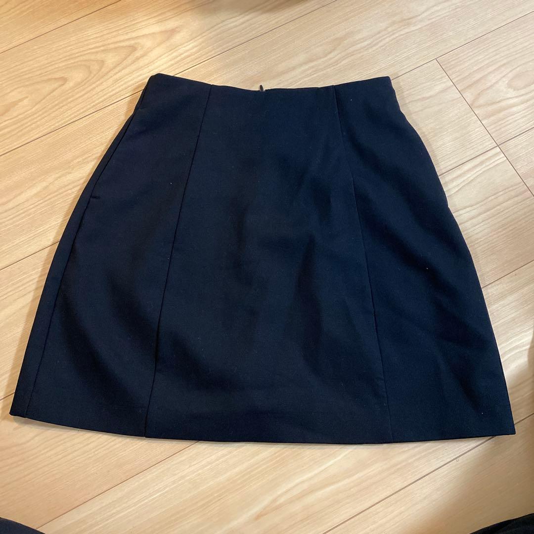 CLANE CONSTRUCTIVE MINISKIRT ブラック