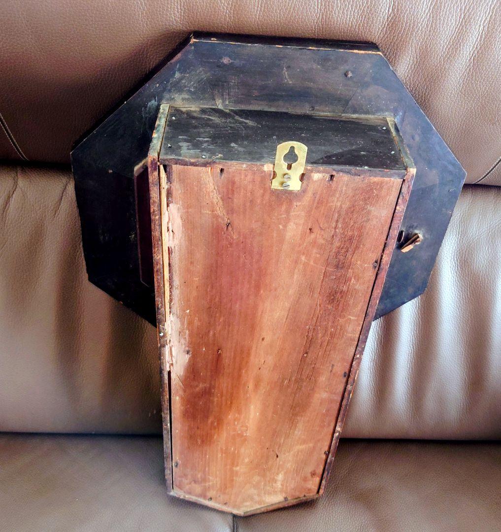 〈完動・美品〉名古屋時計製造　十寸金筋玉縁八角ゼンマイ振り子時計 古時計