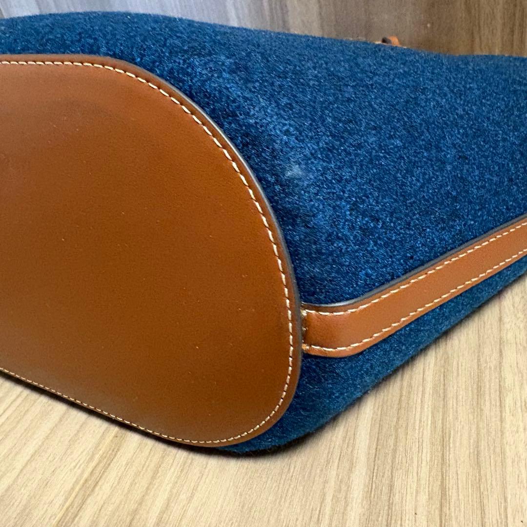 （ may）美品✨ANNA HINDMARCH ネイビー フェルトトート