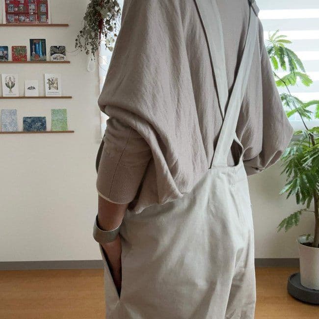 -M-medium サロペット ホワイト