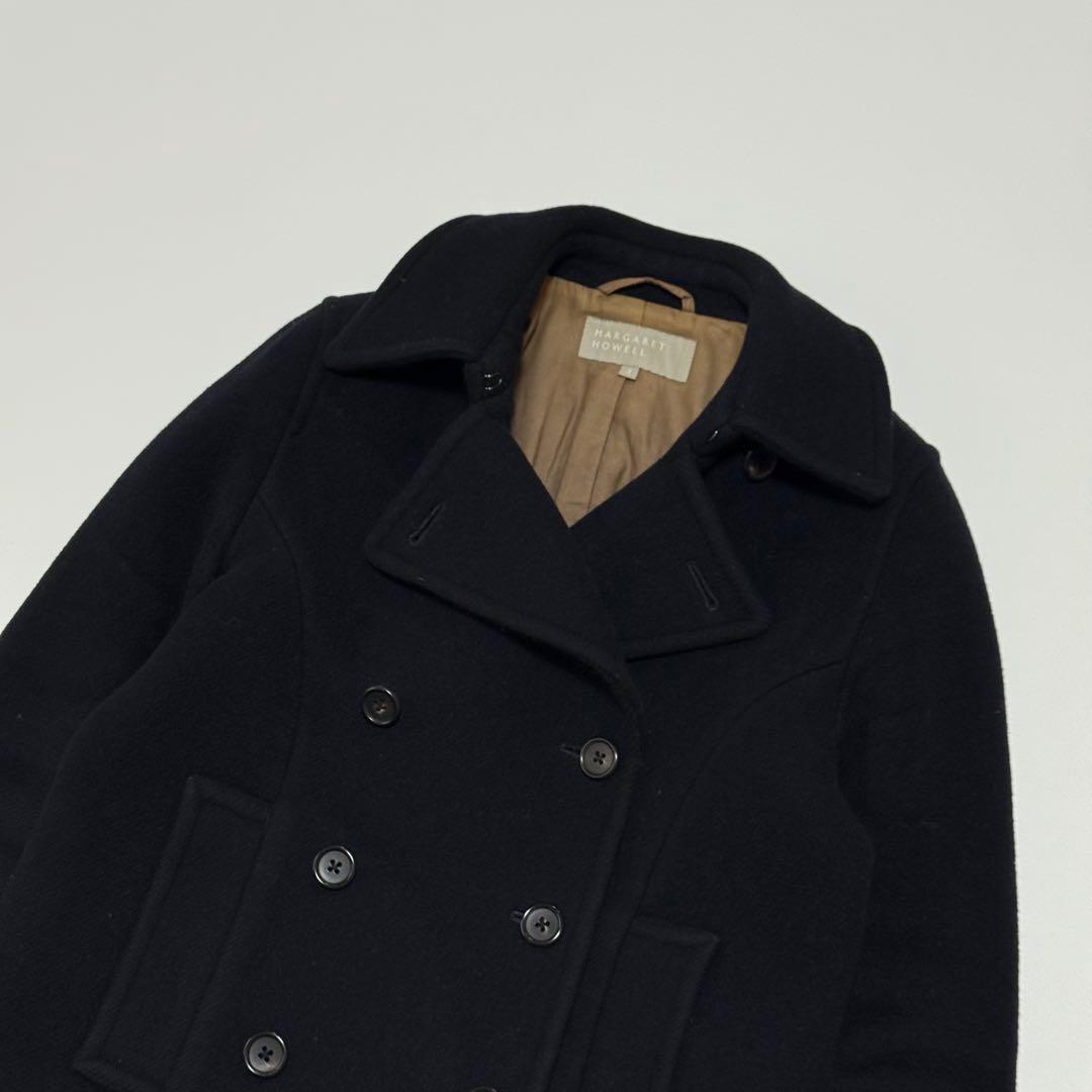 マーガレットハウエル Pコート カシミヤ混 ウール ダブル 日本製　Ⅱ