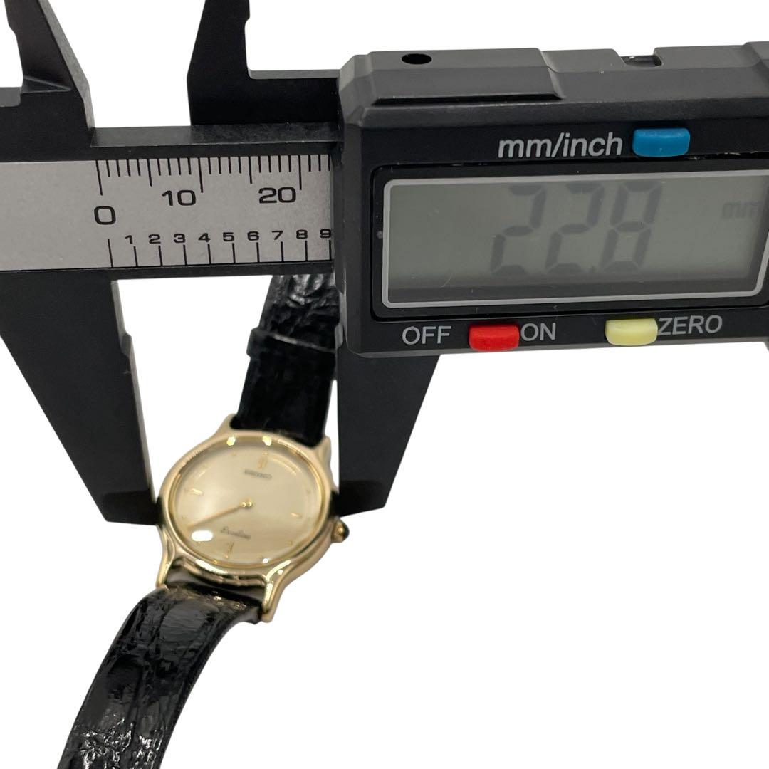 ✨新品電池✨稼働品 セイコー エクセリーヌ 文字盤ゴールド レディース