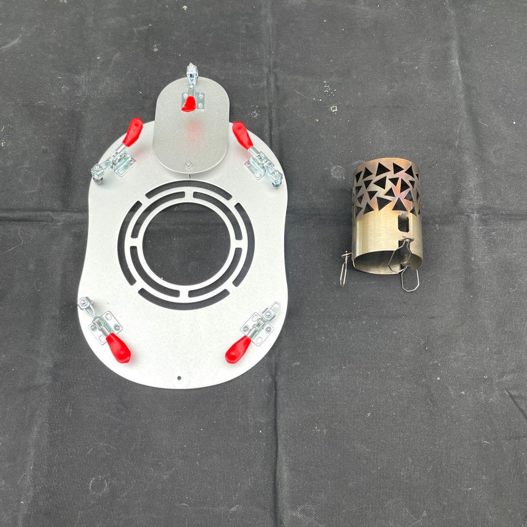 Soomloomチタン製薪ストーブ スパークアレスター　煙突ジャック付き