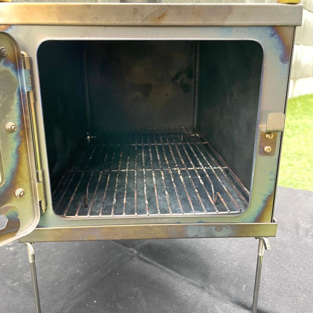 Soomloomチタン製薪ストーブ スパークアレスター　煙突ジャック付き