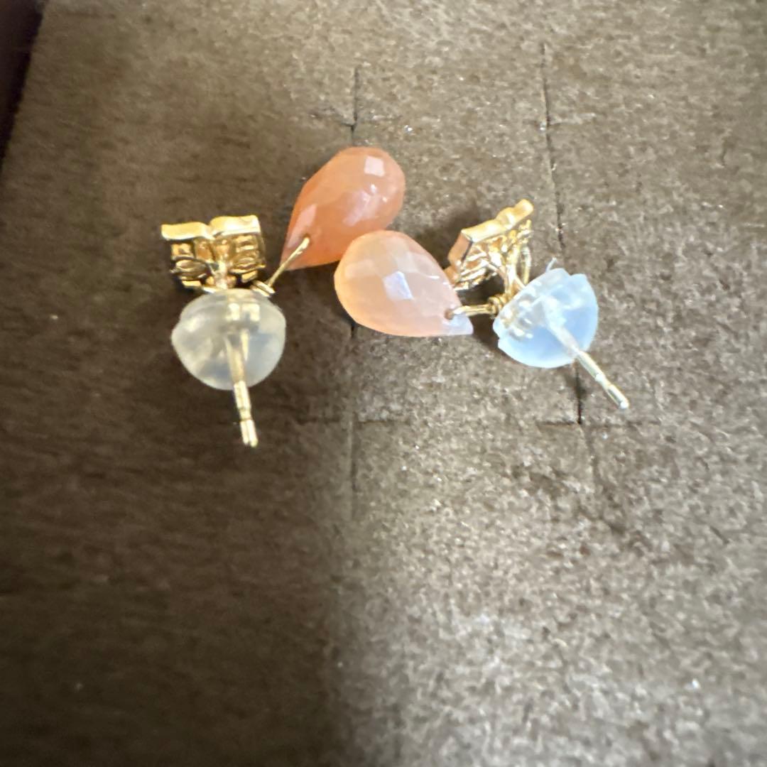 【限定セット】アガット K10 ピアス＆チャーム（販売証明書付）