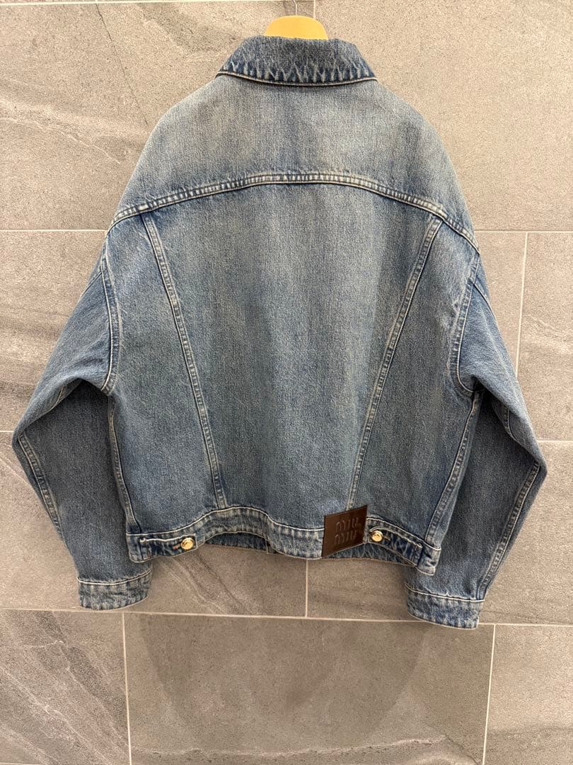 MIUMIU ミュウミュウ ロゴ入り デニムジャケット