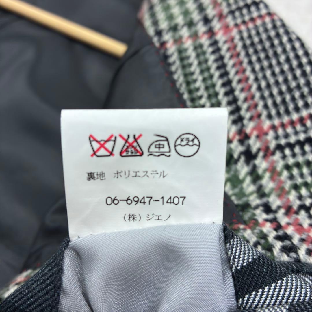 美品　ジーステージ　ツイード　アンゴラ混　グレンチェック　テーラードジャケットM