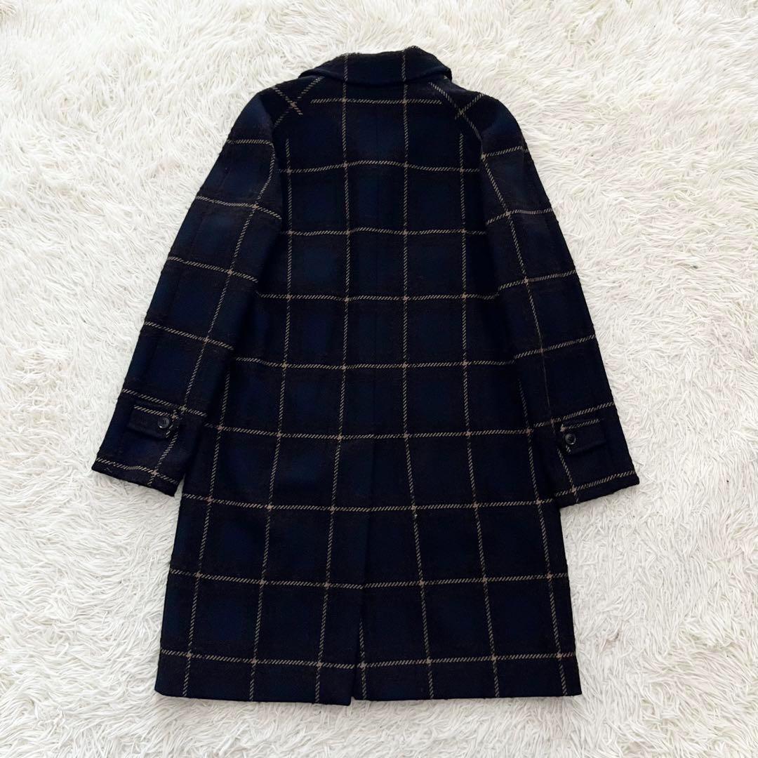 <美品>TAGLIATORE 新ロゴ COOPER ネイビー ウール コート48