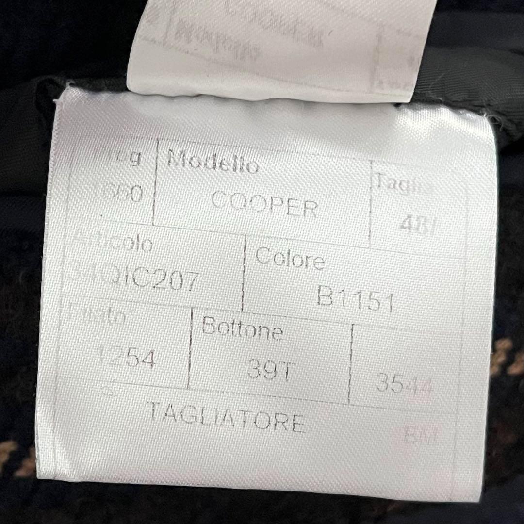 <美品>TAGLIATORE 新ロゴ COOPER ネイビー ウール コート48