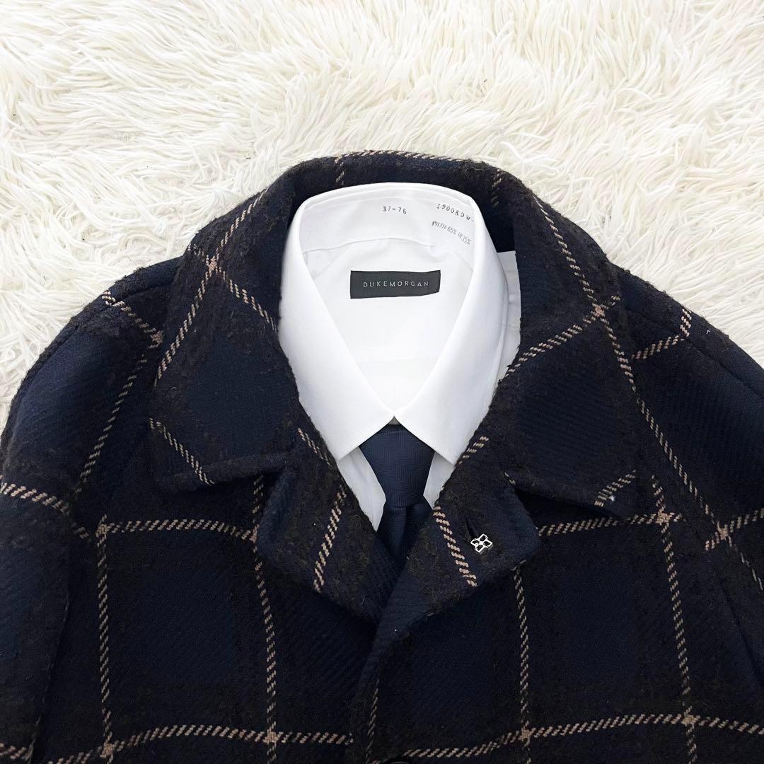 <美品>TAGLIATORE 新ロゴ COOPER ネイビー ウール コート48