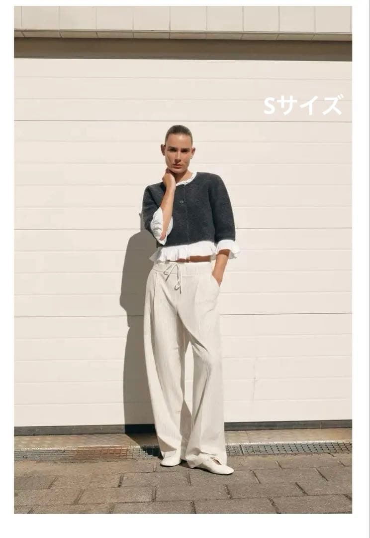ZARA ポプリンコンビニットジャケット　Sサイズ　新品
