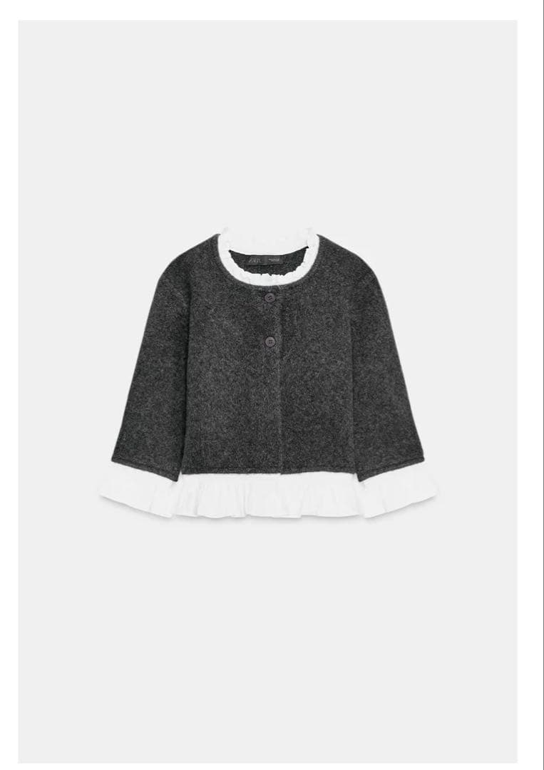 ZARA ポプリンコンビニットジャケット　Sサイズ　新品