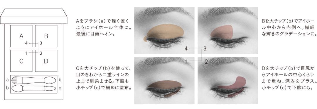 vivadara　THREE スターゲージング アイシャドウクアッド 01