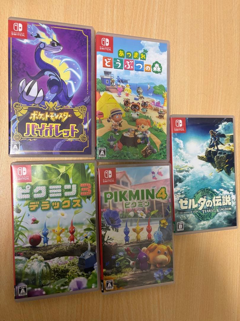 【人気作のみ】Switchソフト5本まとめ売りティアキン・あつ森・ピクミン4 他