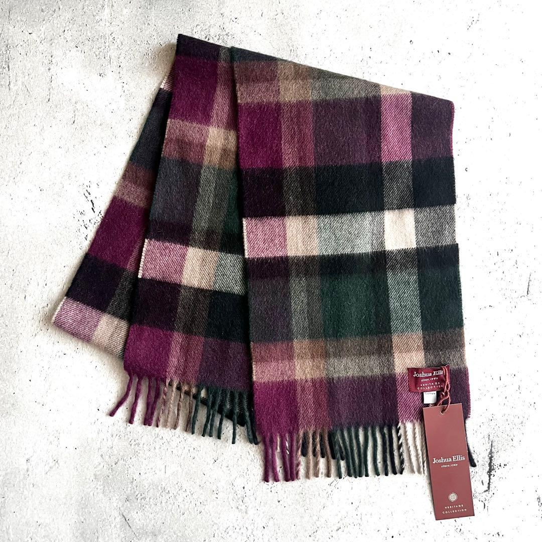 【Sky】Joshua Ellis ＊ カシミヤ マフラー100%