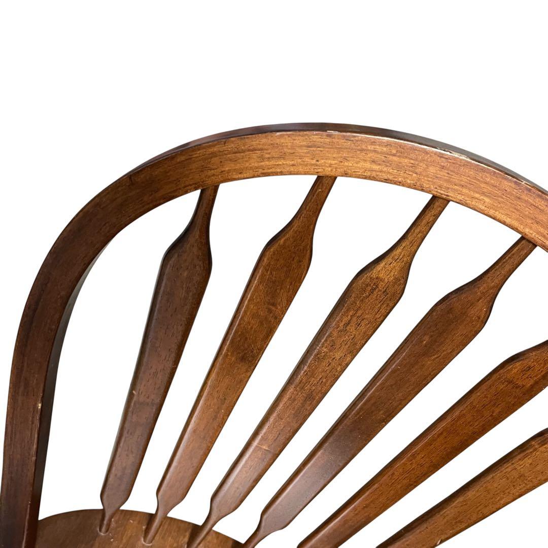 マレーシア製　ウィンザーチェア　ボウバックチェア　ダイニングチェア　木製　椅子