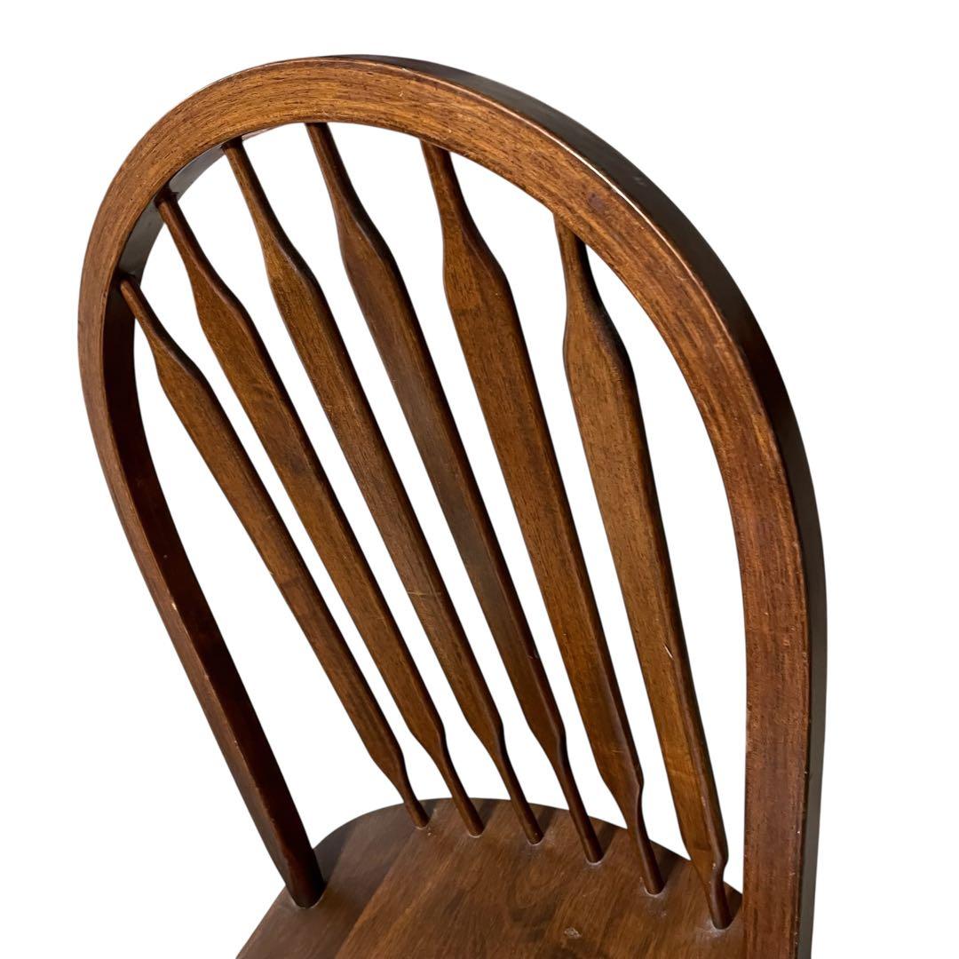 マレーシア製　ウィンザーチェア　ボウバックチェア　ダイニングチェア　木製　椅子