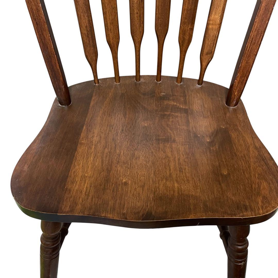 マレーシア製　ウィンザーチェア　ボウバックチェア　ダイニングチェア　木製　椅子