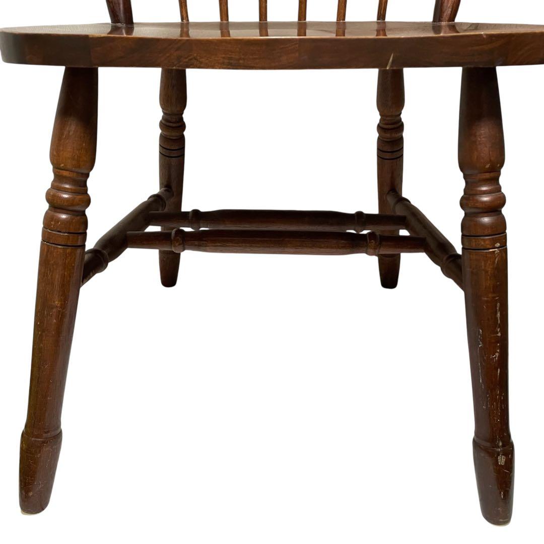 マレーシア製　ウィンザーチェア　ボウバックチェア　ダイニングチェア　木製　椅子