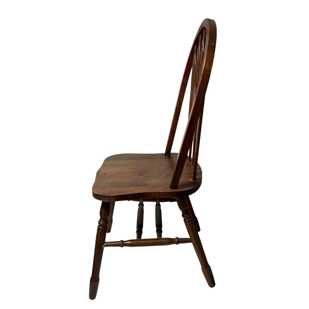 マレーシア製　ウィンザーチェア　ボウバックチェア　ダイニングチェア　木製　椅子