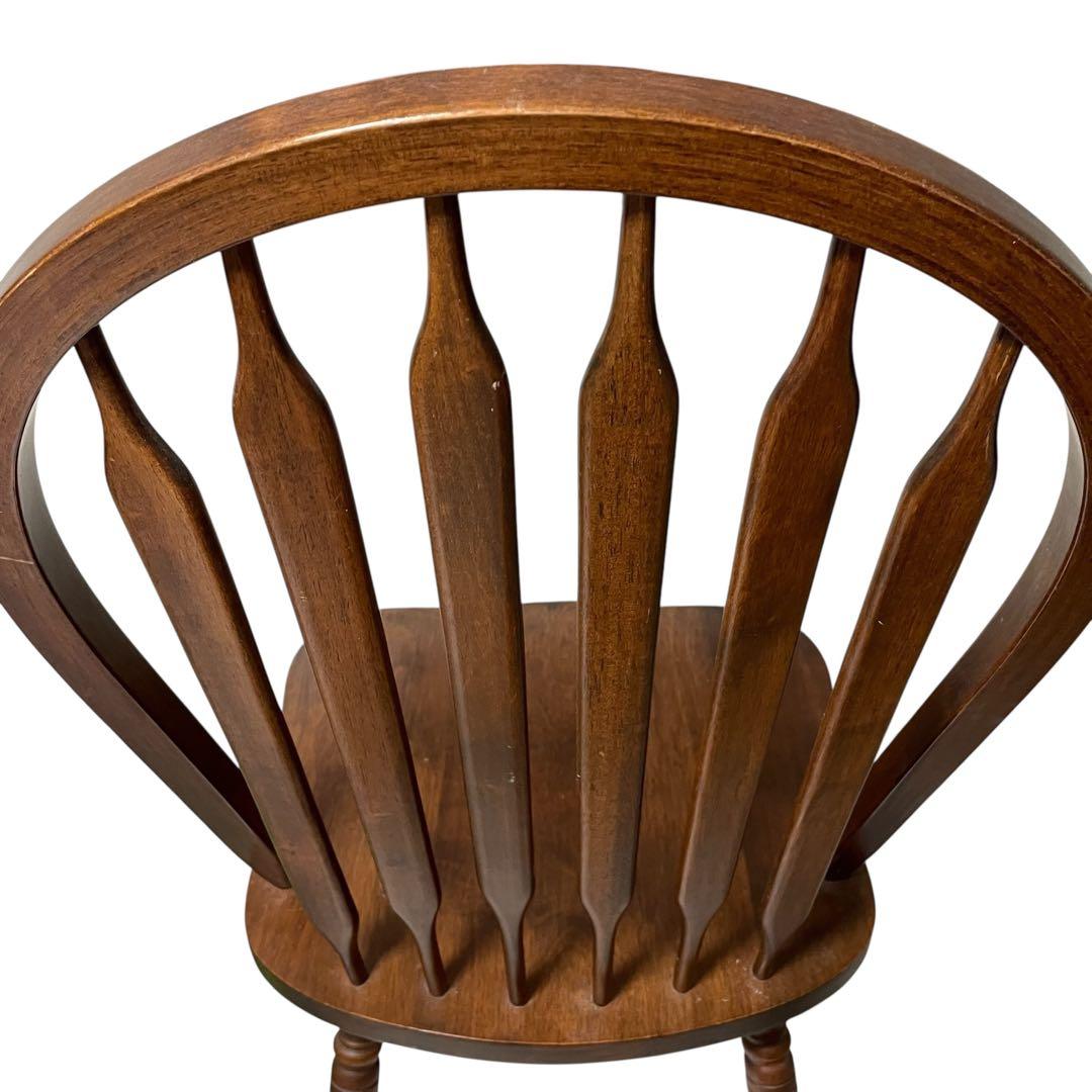 マレーシア製　ウィンザーチェア　ボウバックチェア　ダイニングチェア　木製　椅子