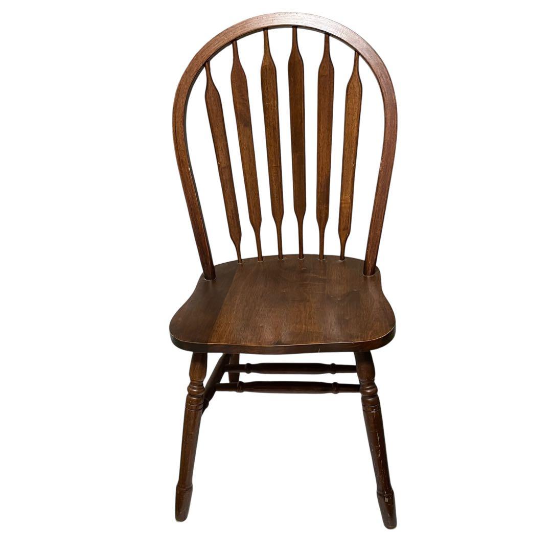 マレーシア製　ウィンザーチェア　ボウバックチェア　ダイニングチェア　木製　椅子