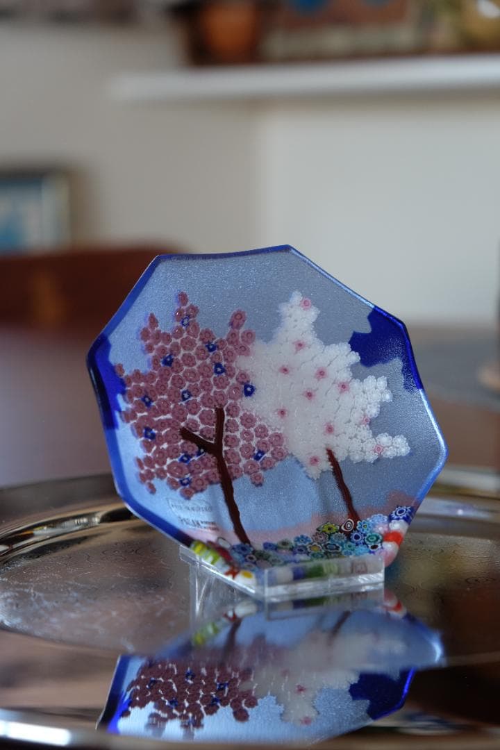 宮田 ミルフィオリ プレート ガラス 検索/藤田喬平/田子美紀/江波冨士子