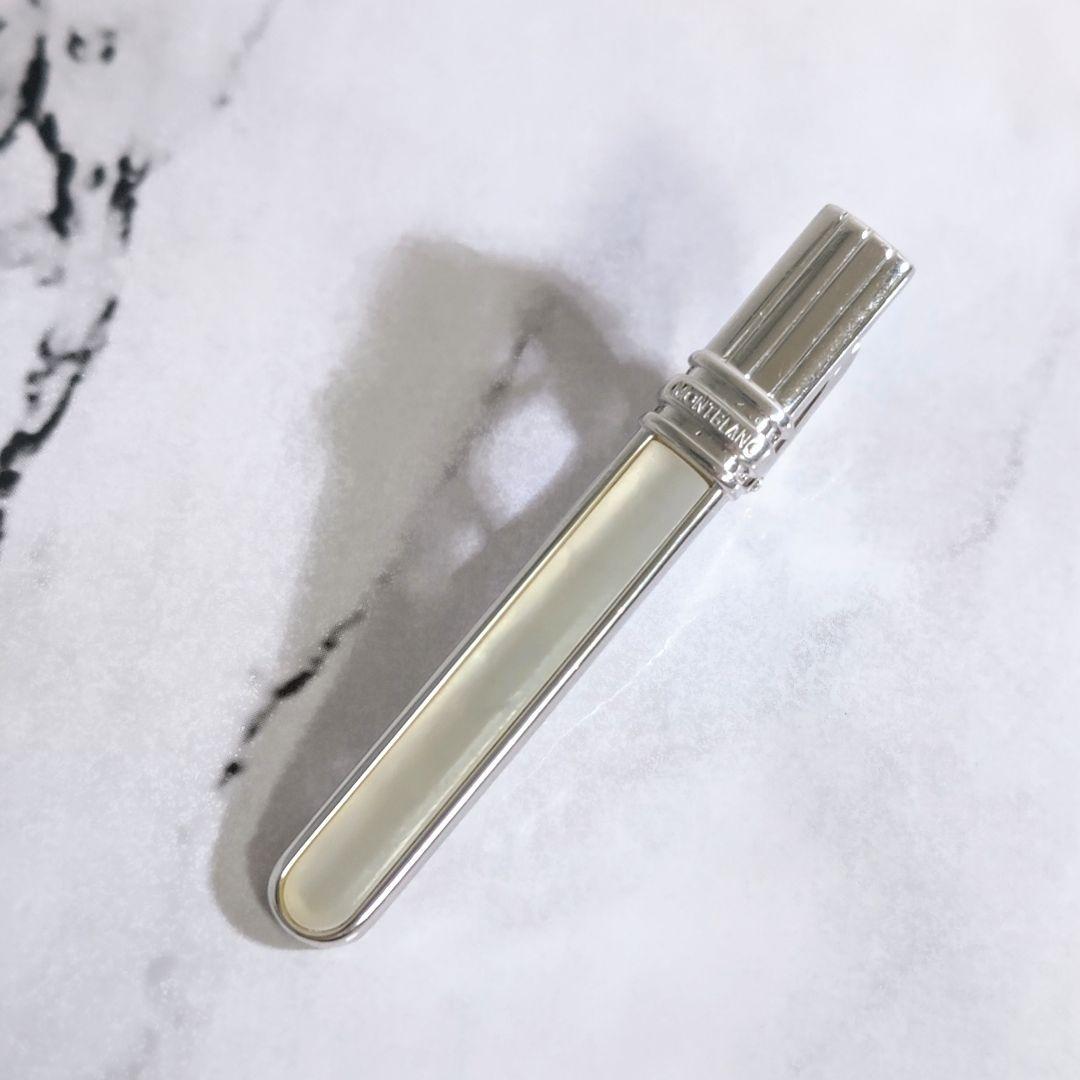 モンブランMONTBLANCマイスターシュテュックタイバーマザーオブパール銀白