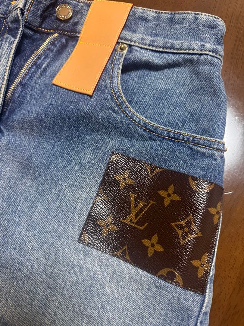 【美品】LOUIS VUITTON ルイヴィトン デニムショートパンツ 34