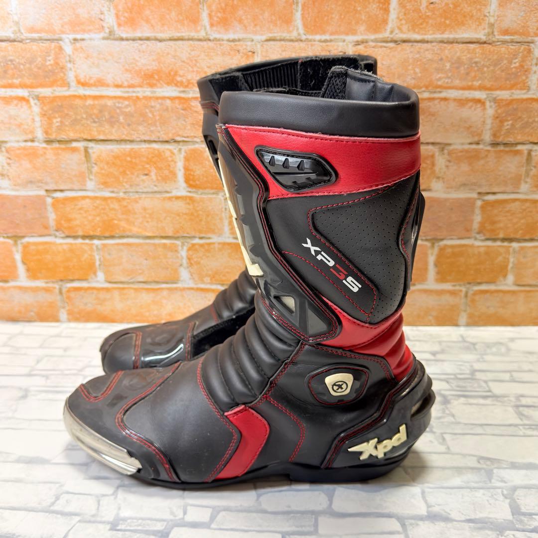 XPD XP3-S レーシングブーツ 靴 45 約28.5-29cm 赤 黒