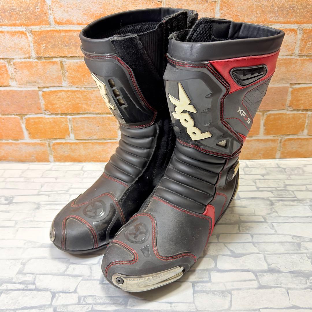 XPD XP3-S レーシングブーツ 靴 45 約28.5-29cm 赤 黒
