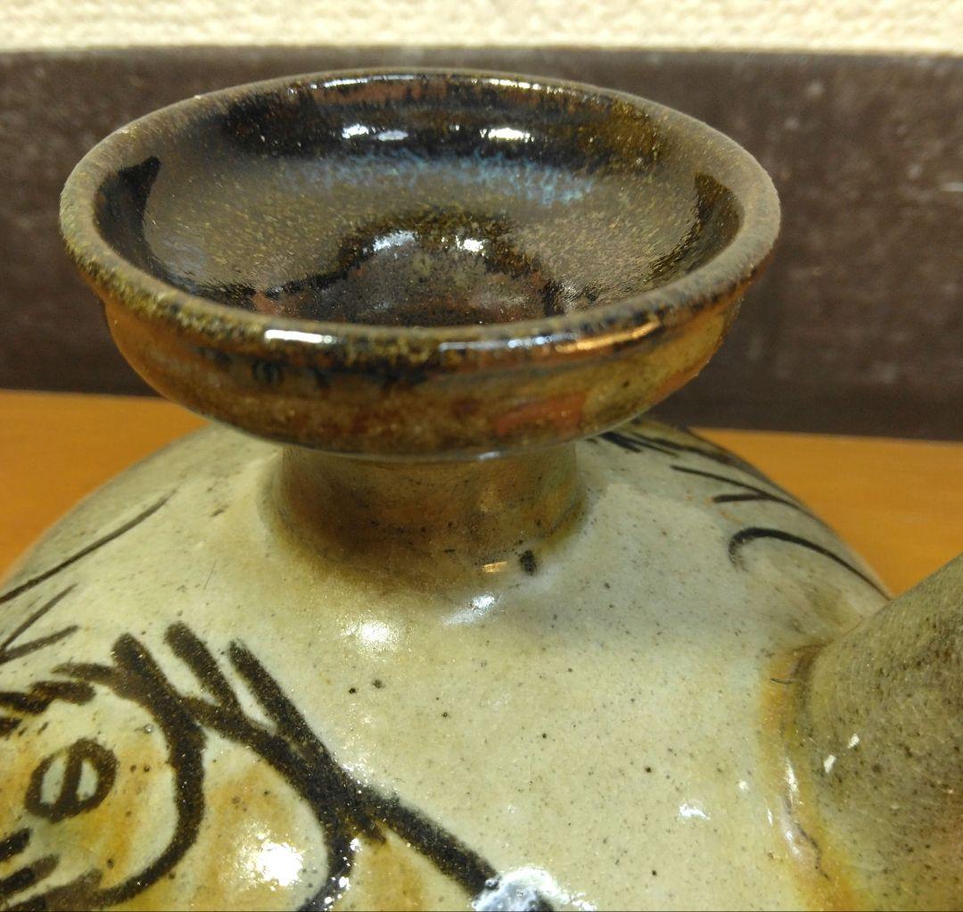 人間国宝 金城次郎 海老文カラカラ 栞 共箱 美品 壺屋焼 やちむん 海老2匹