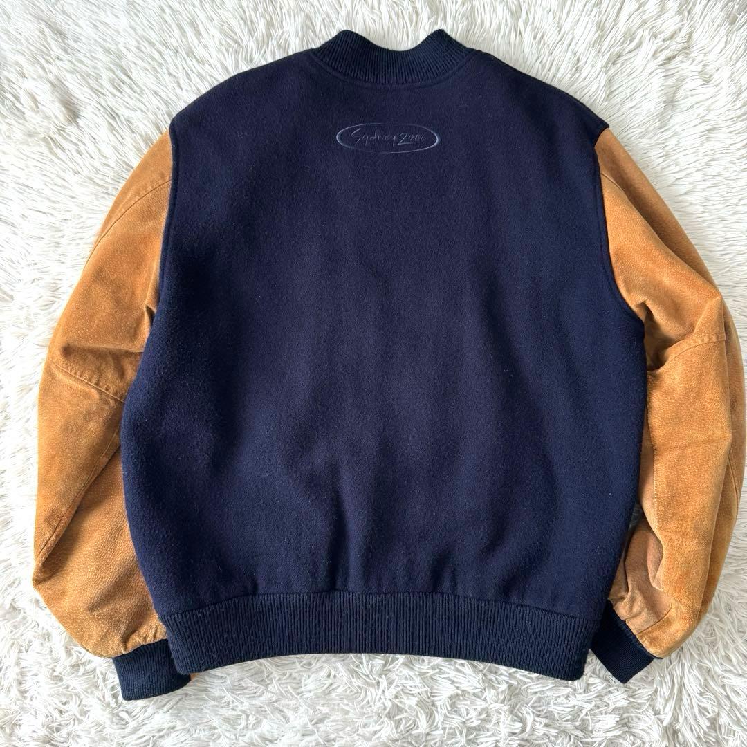 00s vintage 2000年 シドニーオリンピック 袖レザー スタジャン
