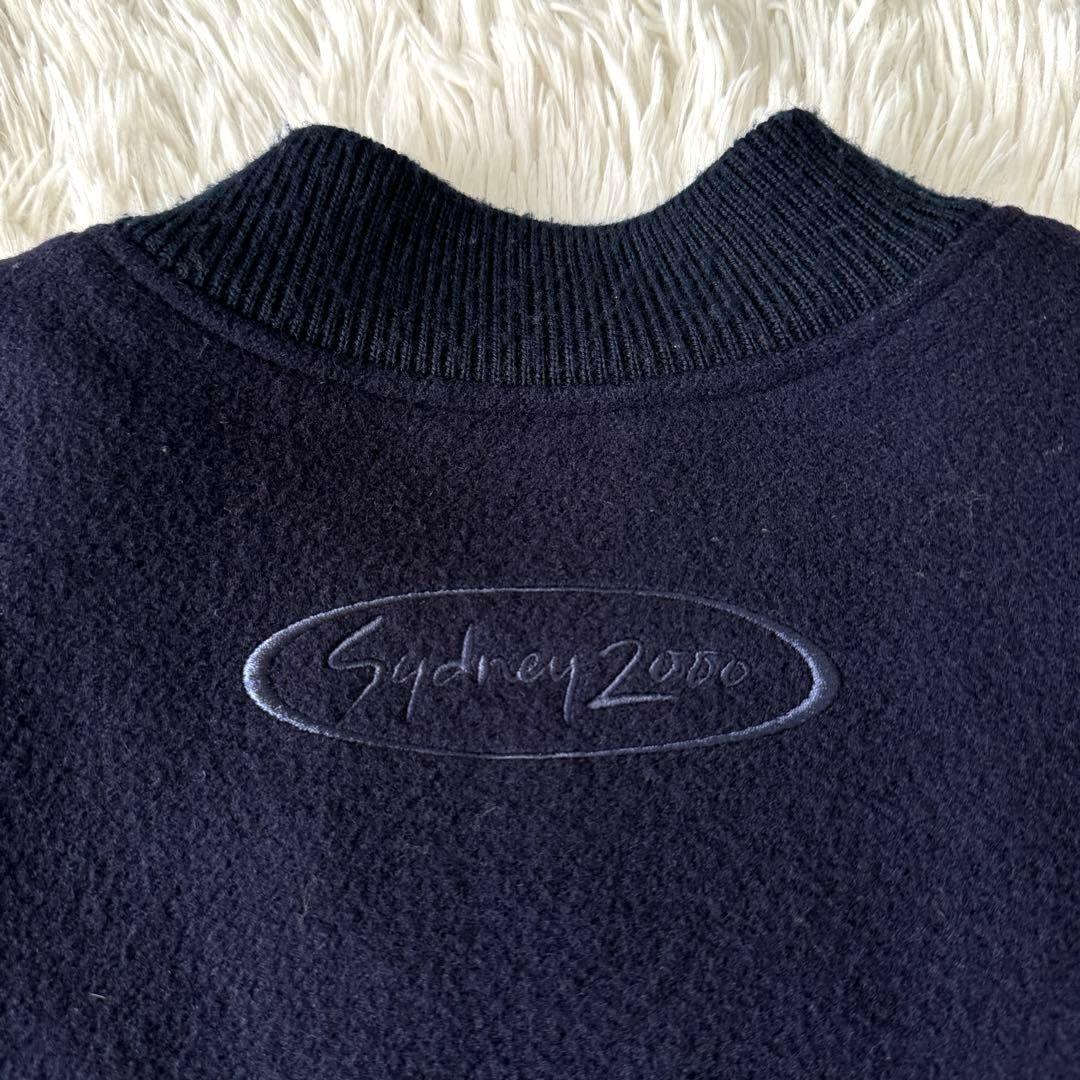 00s vintage 2000年 シドニーオリンピック 袖レザー スタジャン