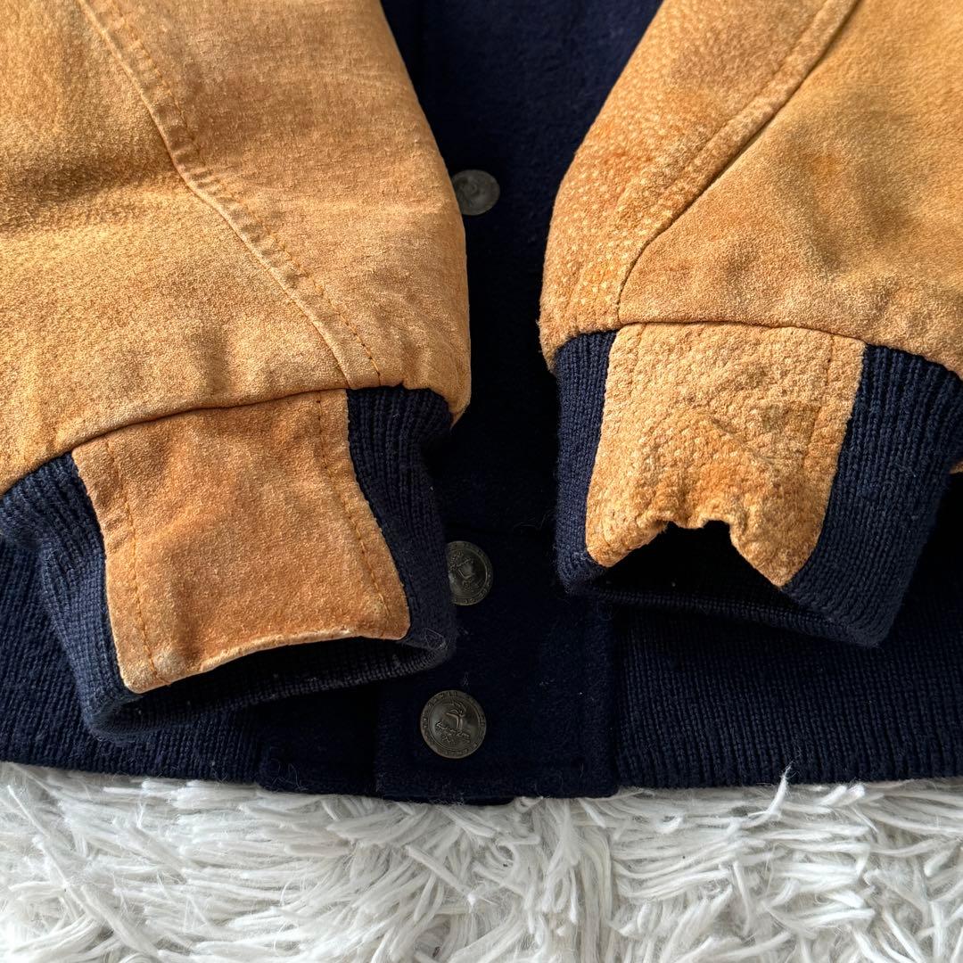 00s vintage 2000年 シドニーオリンピック 袖レザー スタジャン