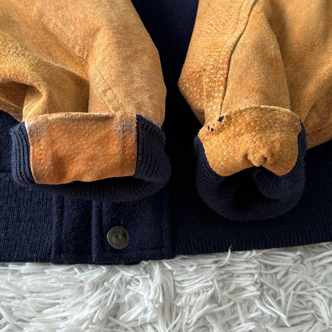 00s vintage 2000年 シドニーオリンピック 袖レザー スタジャン