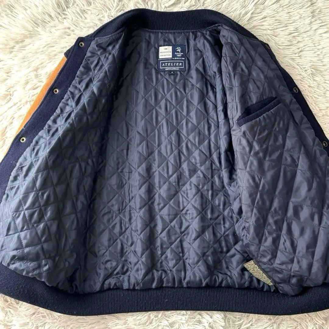 00s vintage 2000年 シドニーオリンピック 袖レザー スタジャン