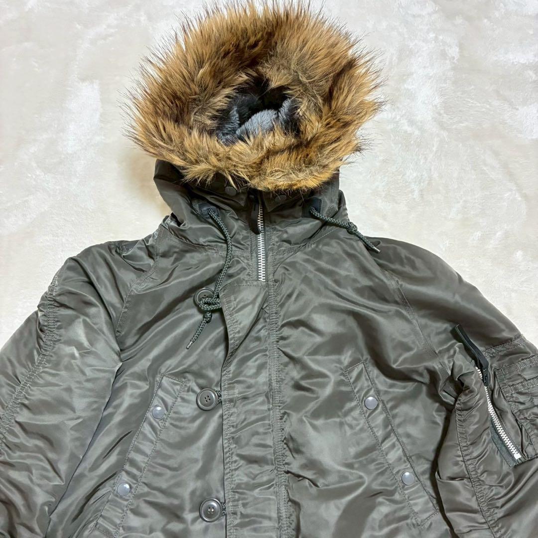 ALPHA INDUSTRIES N-3B フライトジャケット L カーキ