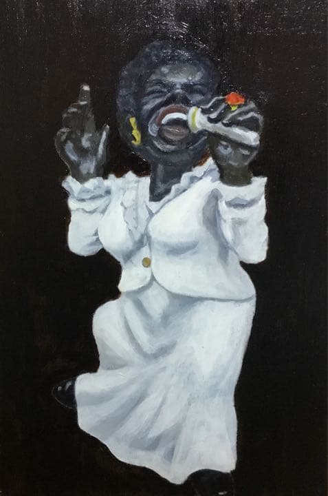 油絵「　ジャズ　」原画