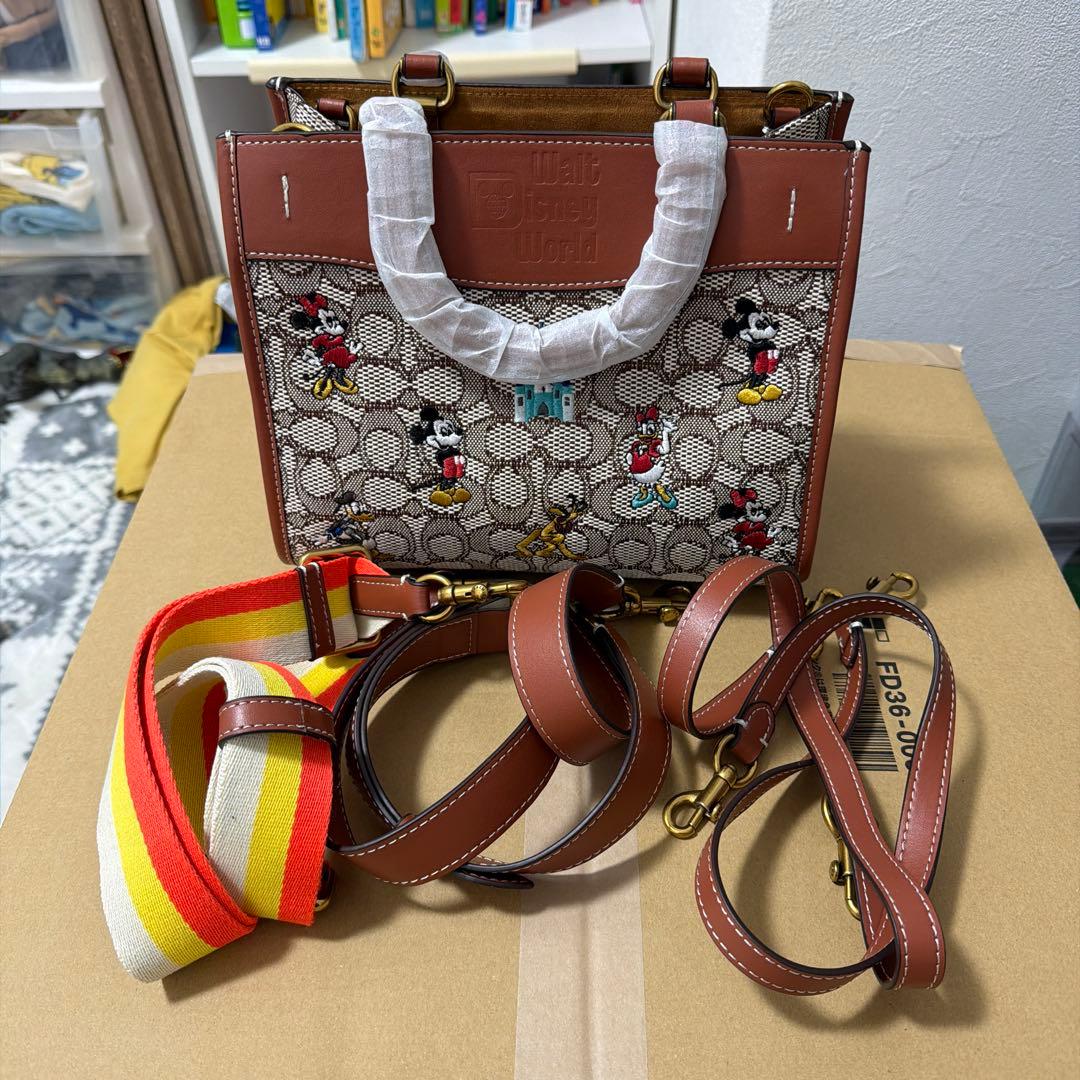 未使用 COACH ローグ25 ディズニーコラボ 3ウェイ ショルダーバッグ