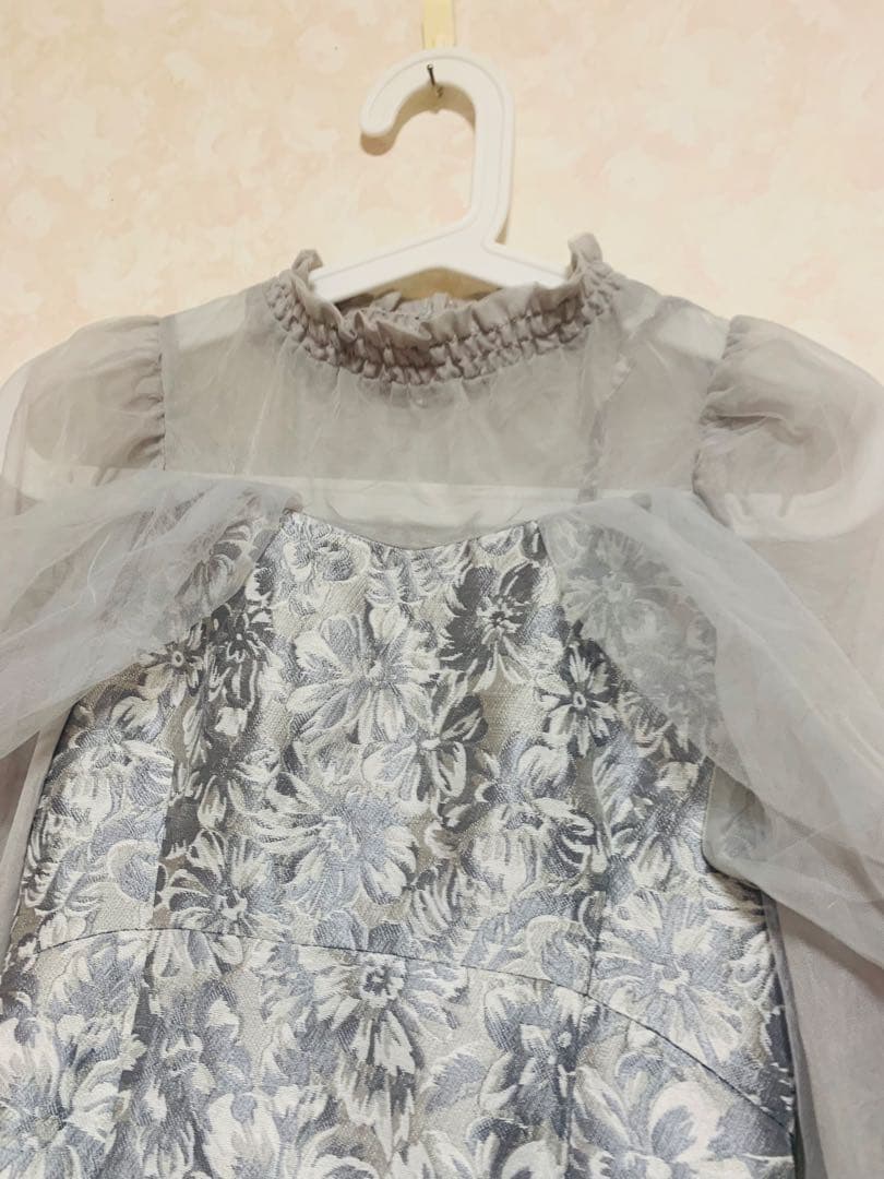 dazzlin（ダズリン）のシアーベールジャガードワンピース