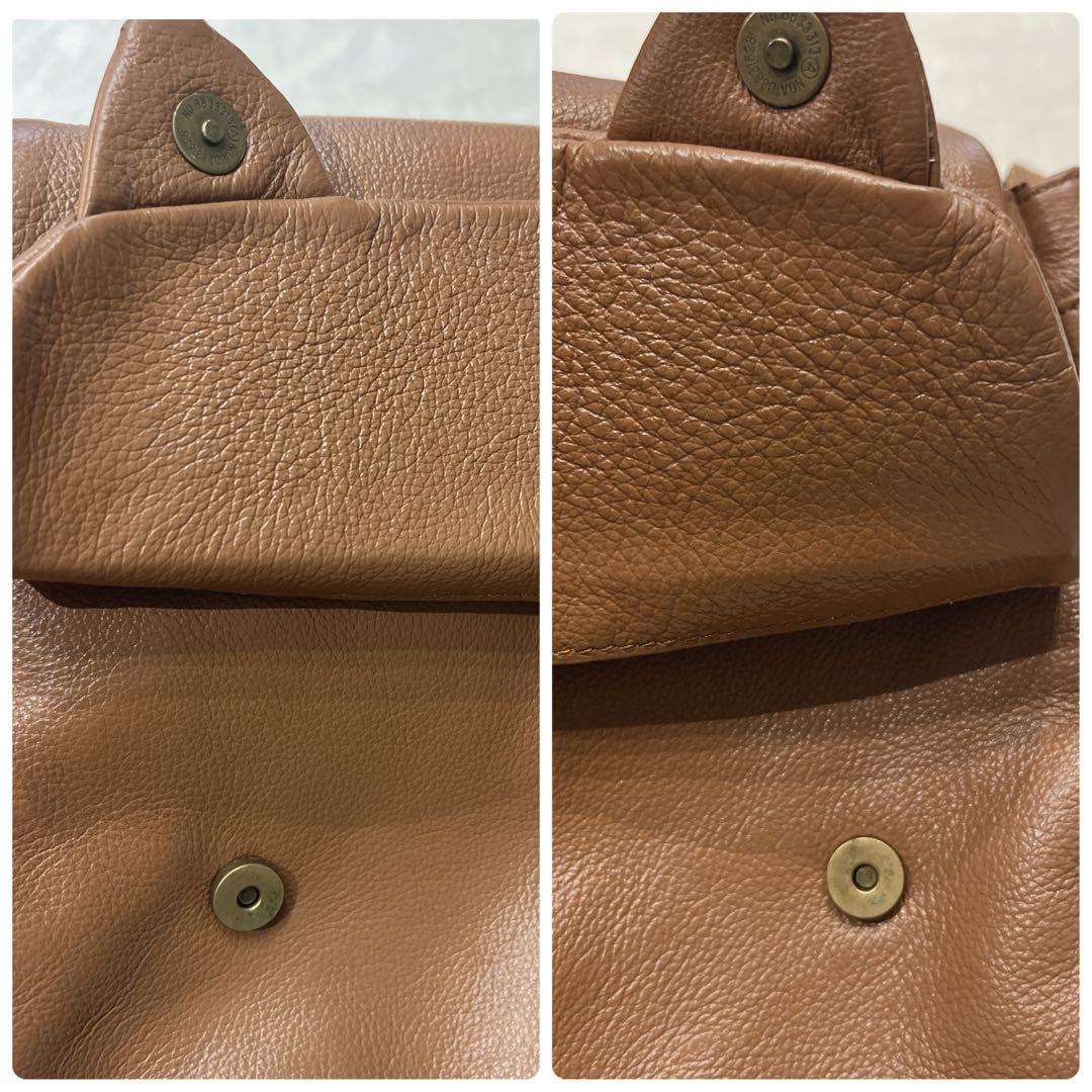 わちふぃーるど ダヤン 猫耳 レザー ショルダーバッグ 本革 茶 ブラウン