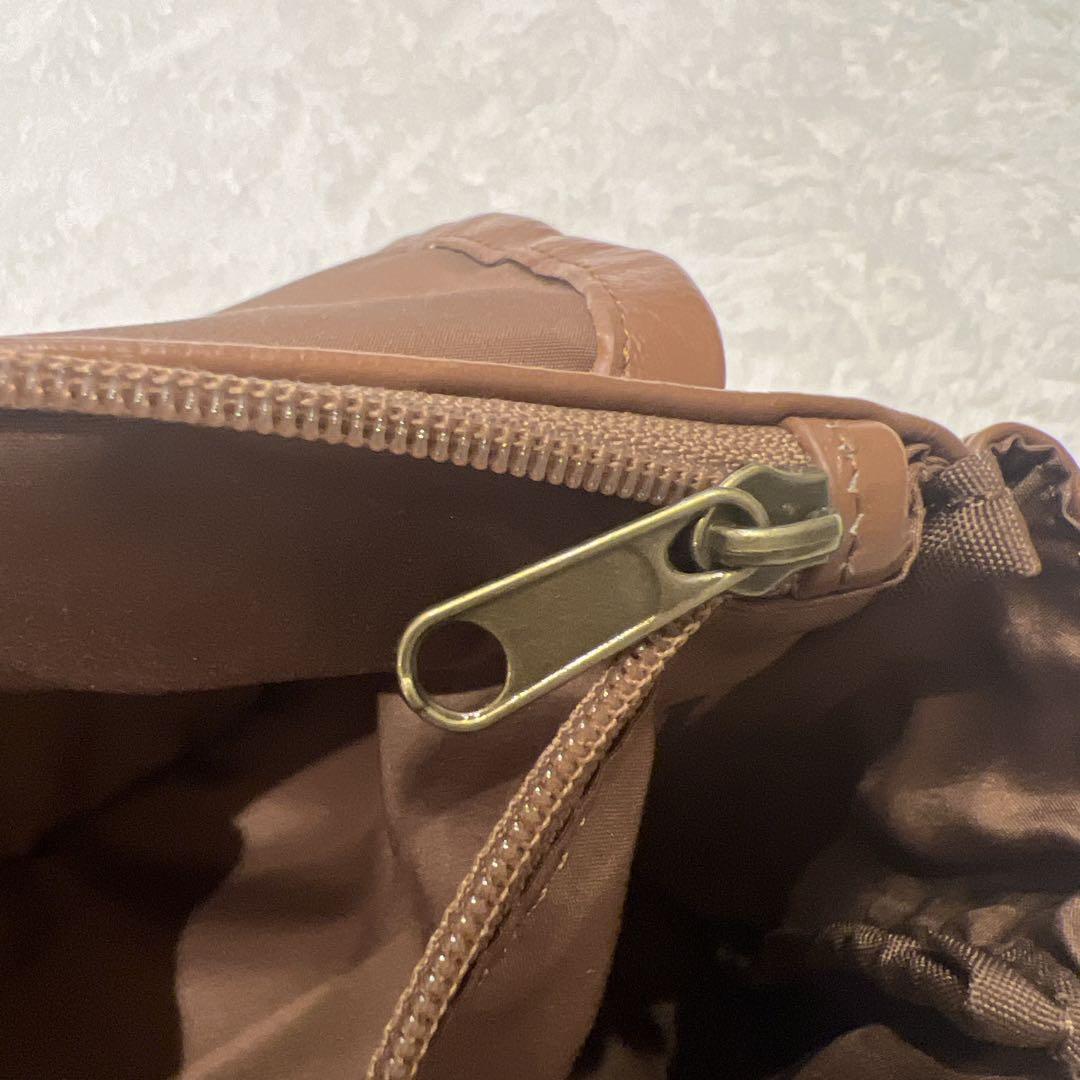 わちふぃーるど ダヤン 猫耳 レザー ショルダーバッグ 本革 茶 ブラウン