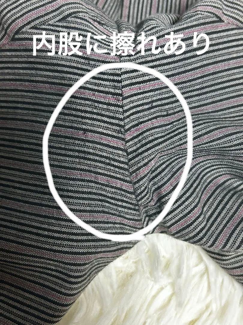 エトロ　スーツ　グレー系ストライプ