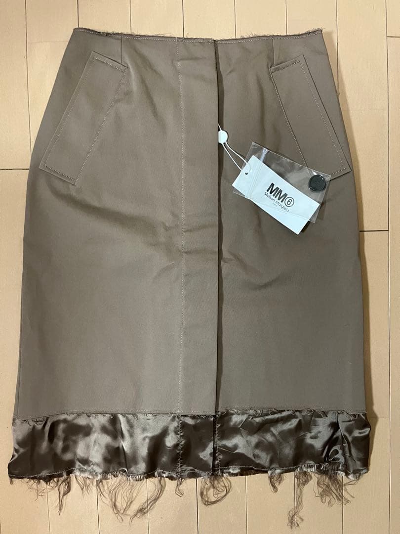 タグ付☆MM6 Maison Margielaカーキスカート 38 【匿配送込】