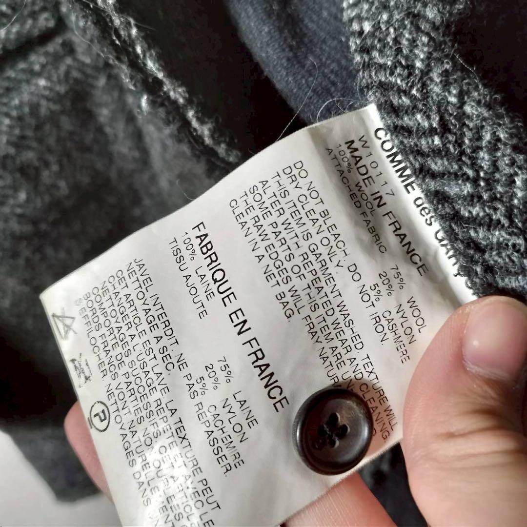 コムデギャルソンシャツ 切り替えテーラードジャケット チェック ウールカシミヤ